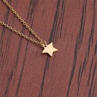 Fashion Five-pointed Star Titanium Steel Necklace Wholesale main image 4