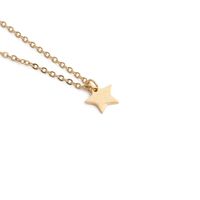 Fashion Five-pointed Star Titanium Steel Necklace Wholesale main image 5