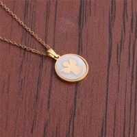 Simple Angel Titanium Steel Necklace Wholesale main image 4