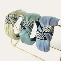 Korea's Fashion New Satin Knotted Color Diamond Headband main image 1