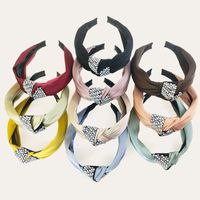 Korea's Fashion New Satin Knotted Color Diamond Headband main image 5