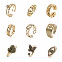 Fashion Star Copper Inlaid Zircon Rings Wholesale main image 5