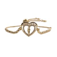 Ethnic Style Zircon Heart Shape Adjustable Bracelet main image 3