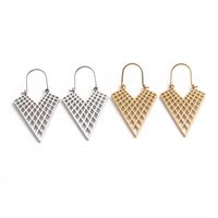 Fashion Simple Stainless Steel Hollow Mesh Earrings main image 1