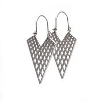 Fashion Simple Stainless Steel Hollow Mesh Earrings main image 6