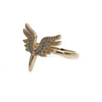 Fashion Angel Wings Copper Inlaid Zircon Rings Wholesale main image 4