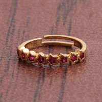 Fashion Star Copper Inlaid Zircon Rings Wholesale main image 4