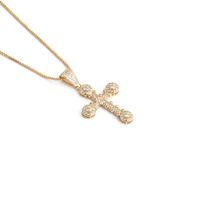 Fashion Cross Copper Inlaid Zircon Necklace Wholesale main image 6
