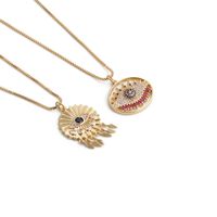 Fashion Devil Eye Copper Inlaid Zircon Necklace Wholesale main image 1