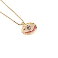 Fashion Devil Eye Copper Inlaid Zircon Necklace Wholesale main image 3