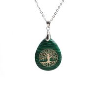 Fashion Water Drop Tree Of Life Alloy Necklace Wholesale main image 4