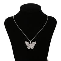 Fashion Butterfly Copper Inlaid Zircon Necklace Wholesale sku image 2