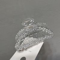 Korean Transparent Pearl Decor Geometric Resin Hairpin sku image 1