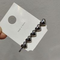 Koreanische Metall-herzform-haarspange sku image 2