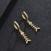 Fashion Geometric Copper Inlaid Zircon Earrings Wholesale sku image 1