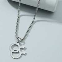 Fashion Geometric Titanium Steel Necklace Wholesale sku image 1