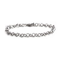 Simple Adjustable Stainless Steel Copper Zircon Infinity Pattern Bracelet sku image 1