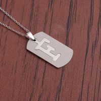 Fashion English Letter Titanium Steel Necklace Wholesale sku image 6