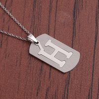 Fashion English Letter Titanium Steel Necklace Wholesale sku image 8