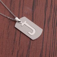 Fashion English Letter Titanium Steel Necklace Wholesale sku image 10