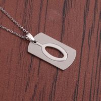 Fashion English Letter Titanium Steel Necklace Wholesale sku image 15