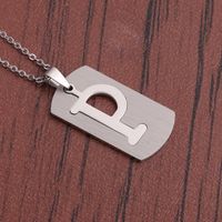 Fashion English Letter Titanium Steel Necklace Wholesale sku image 16