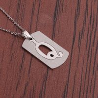 Fashion English Letter Titanium Steel Necklace Wholesale sku image 17