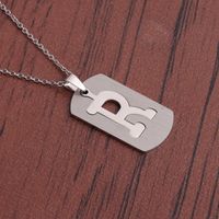 Fashion English Letter Titanium Steel Necklace Wholesale sku image 18