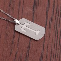 Fashion English Letter Titanium Steel Necklace Wholesale sku image 20