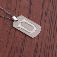 Fashion English Letter Titanium Steel Necklace Wholesale sku image 21