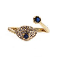 Fashion Devil's Eye Copper Inlaid Zircon Rings Wholesale sku image 1