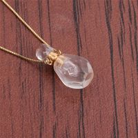 Fashion Semi-precious Stone Flame-shaped Perfume Bottle Alloy Necklace Wholesale sku image 6
