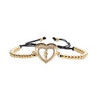 Ethnic Style Zircon Heart Shape Adjustable Bracelet sku image 3