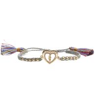 Ethnic Style Zircon Heart Shape Adjustable Bracelet sku image 6