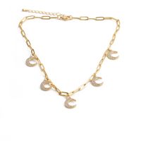 Fashion Heart-shape Copper Inlaid Zircon Necklace Wholesale sku image 2