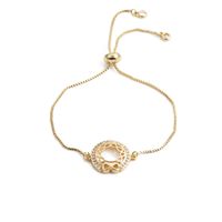 Ethnic Style Zircon Gold Infinity Geometric Adjustable Bracelet sku image 1