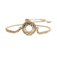 Ethnic Style Zircon Gold Infinity Geometric Adjustable Bracelet sku image 2