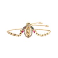 Bohemian Colored Zircon Virgin Mary Adjustable Bracelet sku image 5