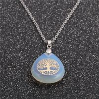 Fashion Water Drop Tree Of Life Alloy Necklace Wholesale sku image 2