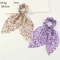 Korean Fashion Style New Leopard Floating Ribbon Hair Scrunchies Set main image 3