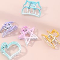Korean Fashion Style New Alloy Two-color Hair Clip Set main image 6