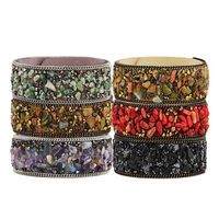 Creative Crystal Gravel Irregular Colored Gemstone Flannel Bracelet main image 1