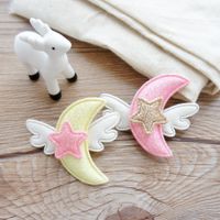 Cute Korean Cartoon Moon Children's Angel Wings Hairpin main image 2