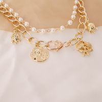 Fashion Coin Head Starfish Tortoise Multilayer Necklace main image 6