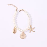 Fashion Coin Starfish Shell Pearl Bracelet main image 3