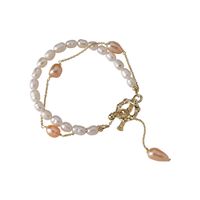 Korean Double Layer Pearl Ot Buckle Bracelet main image 6