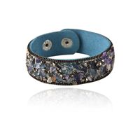 Creative Crystal Gravel Irregular Colored Gemstone Flannel Bracelet sku image 3