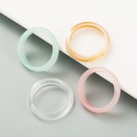 Fashion Korean Style Simple Acrylic Resin Candy Color Ring Set main image 1