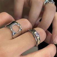 Simple Style New Irregular Double Fashion Hollow Ring main image 1