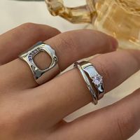 Simple Style New Irregular Double Fashion Hollow Ring main image 4